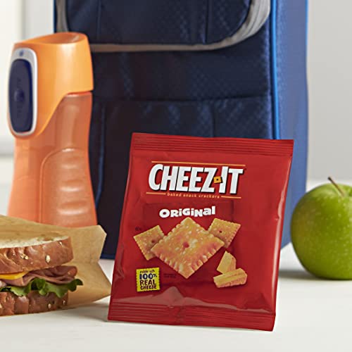 Cheez-It Cheese Crackers, Baked Snack Crackers, Office and Kids Snacks, Variety Pack, 38oz Case (42 Pouches)