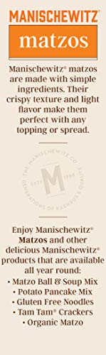 Manischewitz Original "Thin Unsalted Matzo" 10oz (3 Pack) Airy Crispy Crackers, Just Flour & Water, Sodium Free, Non GMO