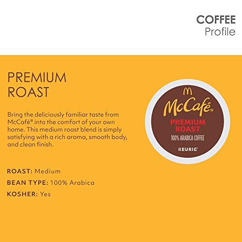 McCafé Premium Roast, Keurig Single Serve K-Cup Pods, Medium Roast Coffee Pods, 96 Count