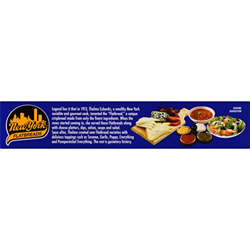 New York All Natural Flatbreads, Everything, 5 Ounce (Pack of 12)