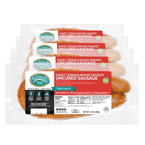Pederson’s Farms, Sweet German Smoked Uncured Rope Pork Sausage