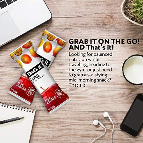 That's it. Apple + Variety 100% Natural Real Fruit Bar, Best High Fiber Vegan, Gluten Free Healthy Snack, Paleo for Children & Adults, Non GMO No Added Sugar, No Preservatives Energy Food (12 Pack)