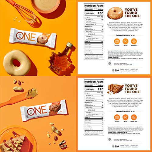 ONE Protein Bars, Best Sellers Variety Pack, Gluten Free 20g Protein and Only 1g Sugar, Best Sellers Variety Pack, 2.12 oz (12 Pack)